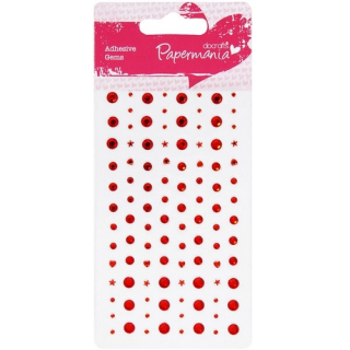 Papermania - CAPSULE / RED - samolepicí kamínky