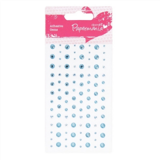 Papermania - ADHESIVE GEMS / PALE BLUE - samolepicí kamínky