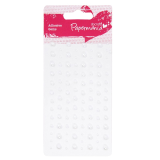 Papermania - ADHESIVE PEARLS / WHITE  - samolepicí perličky