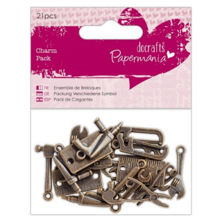 Papermania - CHARM PACK / TOOLS - kovové ozdoby