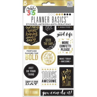 Mambi - PLANNER BASICS / GOLD - SEIZE THE DAY Stickers - samolepky