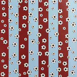 *** Personal Impressions - FOOTBALL / BROWN & BLUE - scrapbookový papír