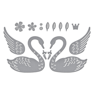 Spellbinders - HEART SWANS - vyřezávací šablony