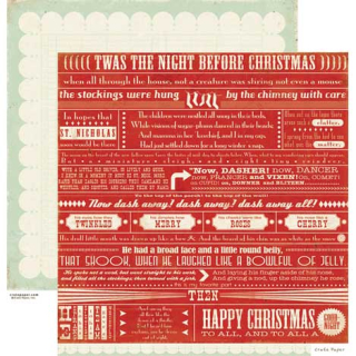 *** Crate Paper - PEPPERMINT "St. Nick" - scrapbooková čtvrtka