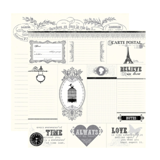 *** Echo Park - BE MINE "French Chronicle" - scrapbooková čtvrtka