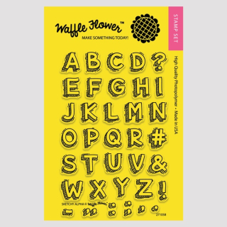 *** Waffle Flower - SKETCHY ALPHA - silikonová razítka
