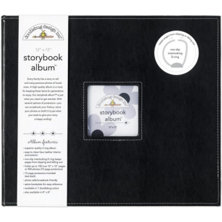 Doodlebug - LEATHER BINDER / BEETLE BLACK 12x12 - scrapbookové album