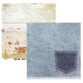 Studio Light - DENIM SATURDAYS / 04 - scrapbooková čtvrtka