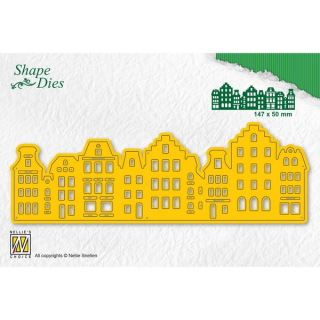 Nellie Snellen - VINTAGE HOUSES - vyřezávací šablona