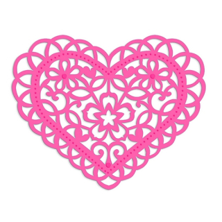 Sweet Dixie - FILIGREE FLORAL HEART - vyřezávací šablona