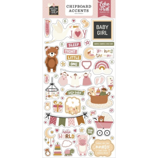 Echo Park - SPECIAL DELIVERY BABY GIRL Chipboard Accents - kartonové výřezy