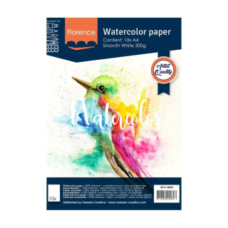 Vaessen Creative - WATERCOLOR PAPER A4 - akvarelové čtvrtky (300 g/m2, 10 archů)