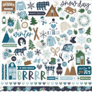 Echo Park - SNOWED IN Element Stickers - samolepky