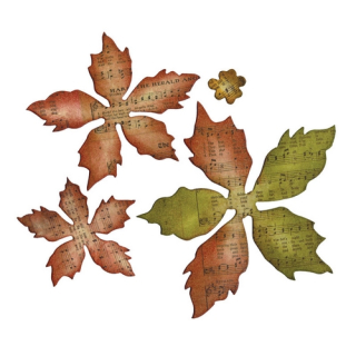 Sizzix - TATTERED POINSETTIA - vyřezávací šablona
