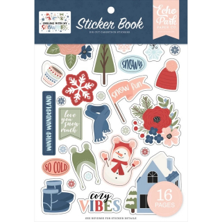 Echo Park - CHILLING WITH MY SNOWMIES Sticker Book - samolepky (1/2 sady)