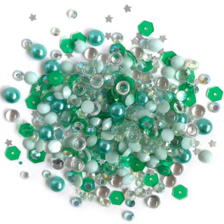 Buttons Galore - SPARKLETZ / AQUAMARINE - drobné ozdoby