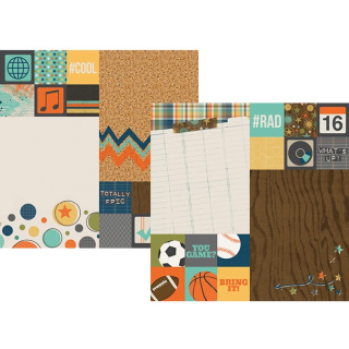 *** Simple Stories - SO RAD 2x2 & 6x8 Elements - scrap. čtvrtka