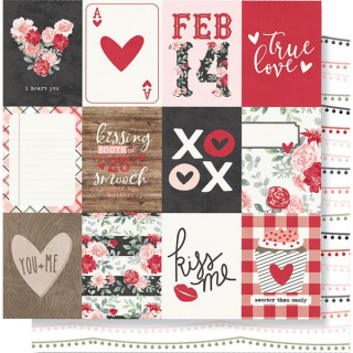 *** Simple Stories - KISSING BOOTH / 3x4 Elements - scrapbooková čtvrtka