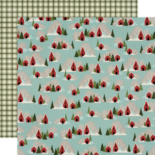 *** Simple Stories - WINTER FARMHOUSE / Snowed In - scrapbooková čtvrtka