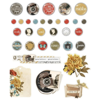 Simple Stories - SIMPLE VINTAGE ANCESTRY Decorative Brads - ozdobné svorky