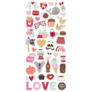 Simple Stories - SWEET TALK Puffy Stickers - 3D samolepky