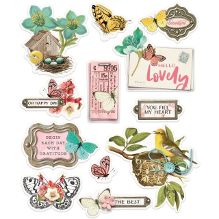 Simple Stories - SIMPLE VINTAGE COTTAGE FIELDS Layered Stickers - 3D samolepky