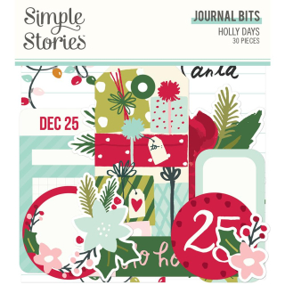 *** Simple Stories - HOLLY DAYS Journal Bits - papírové výřezy