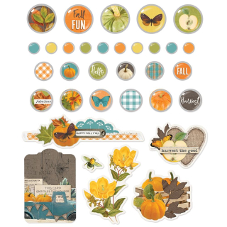 Simple Stories - SIMPLE VINTAGE COUNTRY HARVEST Decorative Brads - ozdobné svorky