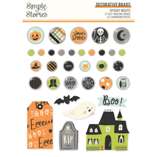 *** Simple Stories - SPOOKY NIGHTS Decorative Brads - ozdobné svorky
