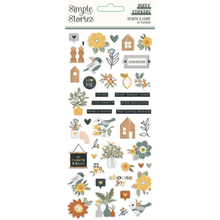 Simple Stories - HEARTH & HOME Puffy Stickers - 3D samolepky (2. jakost)