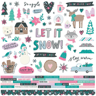 Simple Stories - FEELIN´ FROSTY Combo Stickers - samolepky