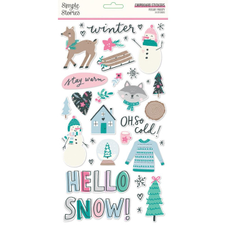 Simple Stories - FEELIN´ FROSTY Chipboards - kartonové samolepky