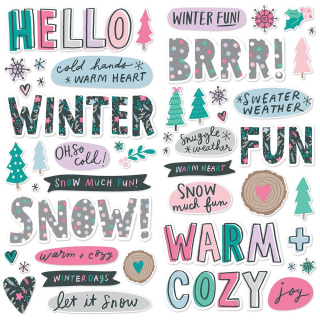 *** Simple Stories - FEELIN´ FROSTY Foam Stickers - 3D samolepky