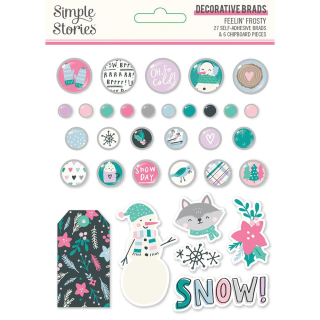 *** Simple Stories - FEELIN´ FROSTY Decorative Brads - ozdobné svorky