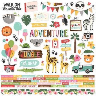 Simple Stories - INTO THE WILD Combo Stickers - samolepky