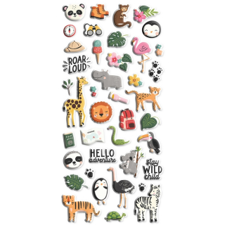 *** Simple Stories - INTO THE WILD Puffy Stickers - 3D samolepky