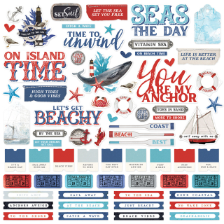 Simple Stories - SIMPLE VINTAGE SEAS Combo Stickers - samolepky