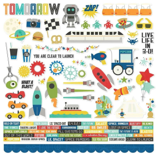 *** Simple Stories - SAY CHEESE / TOMORROW AT THE PARK Combo Stickers - samolepky