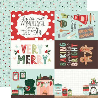 Simple Stories - BAKING SPIRITS BRIGHT / 4x6 Elements - scrapbooková čtvrtka