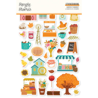 Simple Stories - HARVEST MARKET Sticker Book - diářové samolepky