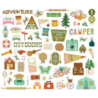 Simple Stories - TRAIL MIX Bits & Pieces - papírové výřezy