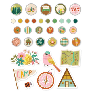 *** Simple Stories - TRAIL MIX Decorative Brads - ozdobné svorky