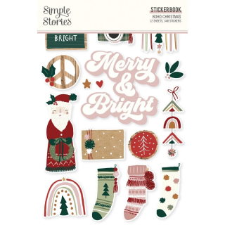 *** Simple Stories - BOHO CHRISTMAS Sticker Book - diářové samolepky