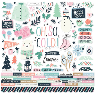 *** Simple Stories - WINTER WONDER Combo Stickers - samolepky