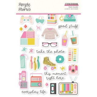 Simple Stories - TRUE COLORS Sticker Book - diářové samolepky