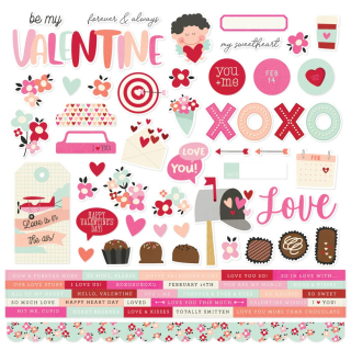 *** Simple Stories - VALENTINE´S DAY Combo Stickers - samolepky