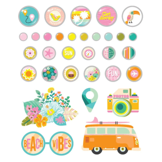 Simple Stories - JUST BEACHY Decorative Brads - ozdobné svorky