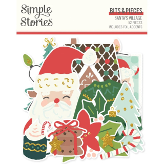 Simple Stories - SANTA´S VILLAGE Bits & Pieces - papírové výřezy