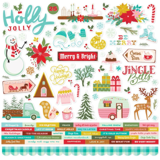 Simple Stories - SNOW PINE LODGE Combo Stickers - samolepky