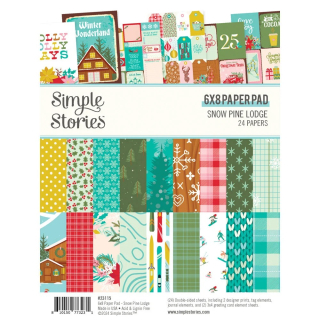 Simple Stories - SNOW PINE LODGE 6x8 Paper Pad - scrapbookové čtvrtky
